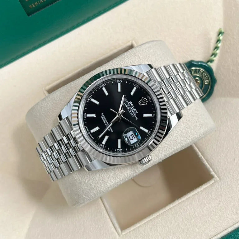 RLX Datejust Noir Stick Dial Oyster