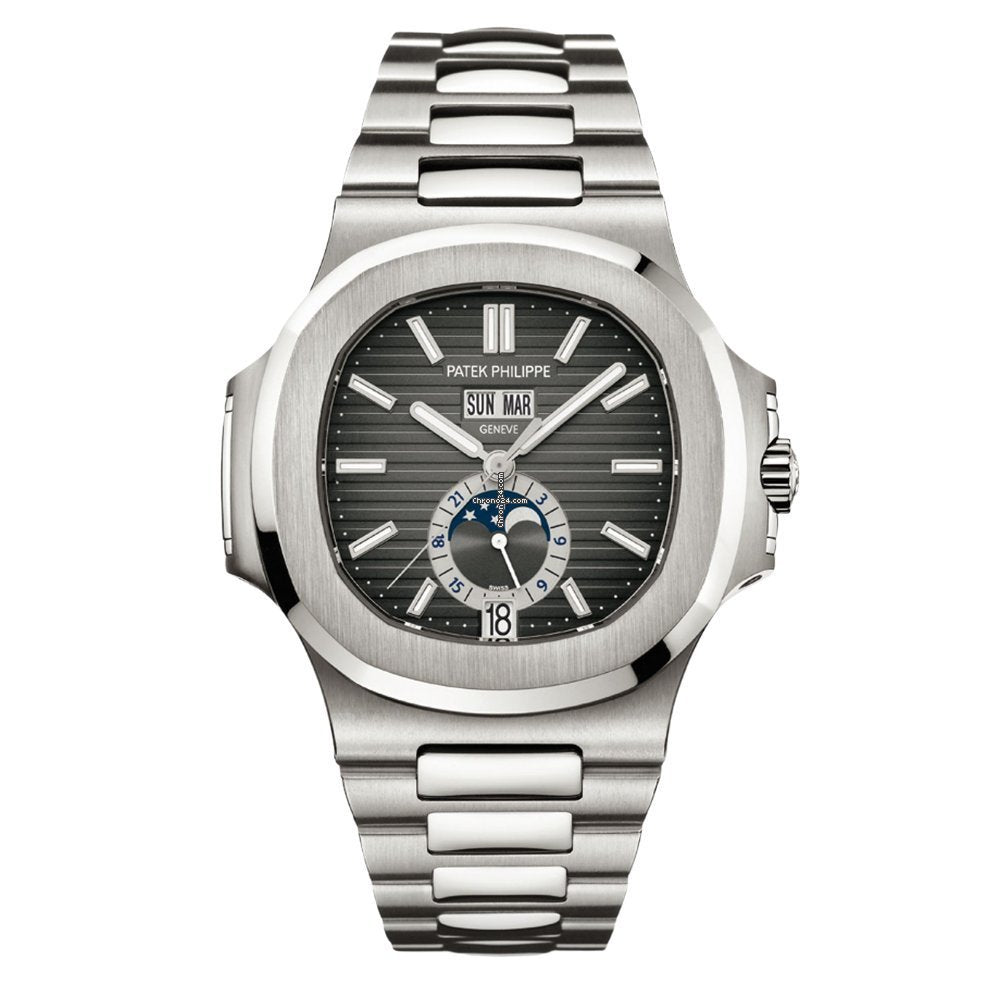 PP Nautilus Annual Calendar Moon Phase Steel