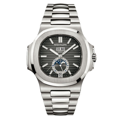 PP Nautilus Annual Calendar Moon Phase Steel