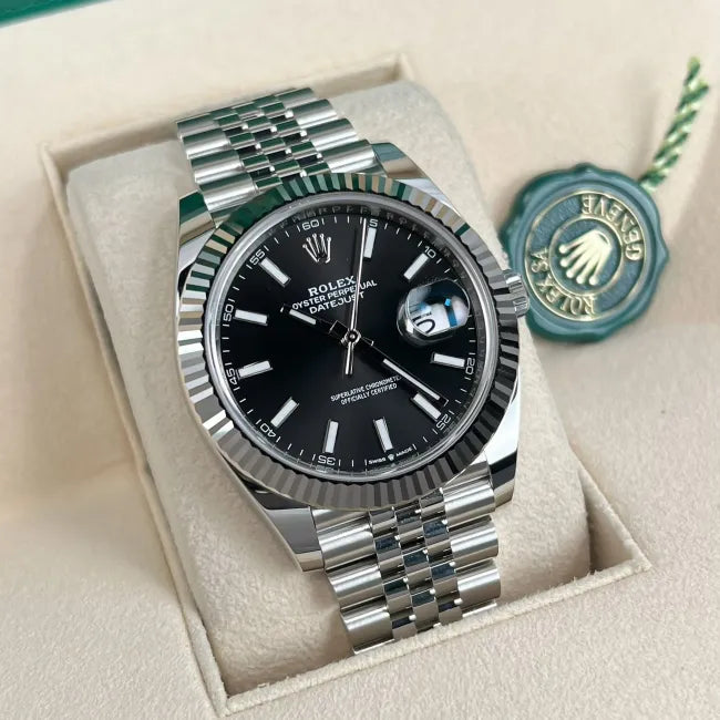 RLX Datejust Noir Stick Dial Oyster