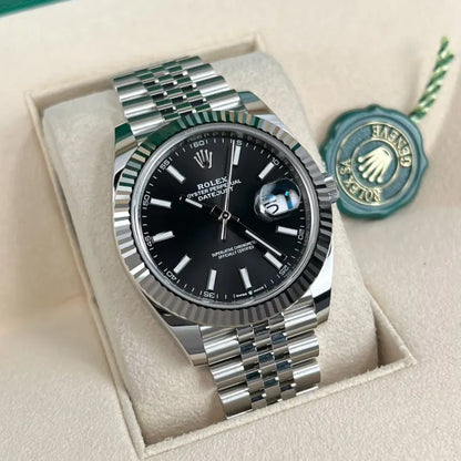 RLX Datejust Noir Stick Dial Oyster