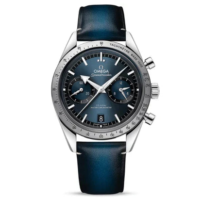 Ω Speedmaster 57 Cuir Bleu
