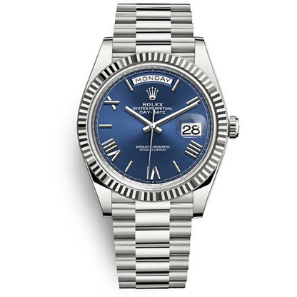 RLX Day-Date Bleu Chiffres romains